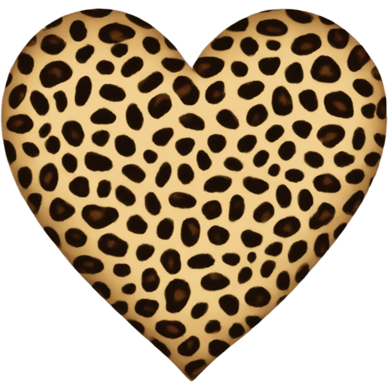 Leopard print heart emoji