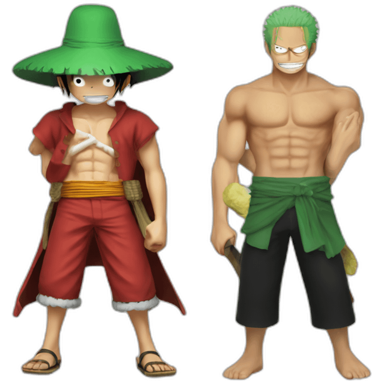 luffy and zoro emoji