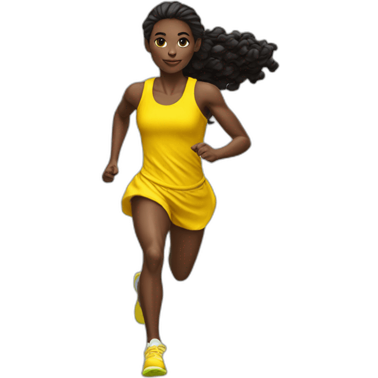 Runner vestido de amarillo emoji