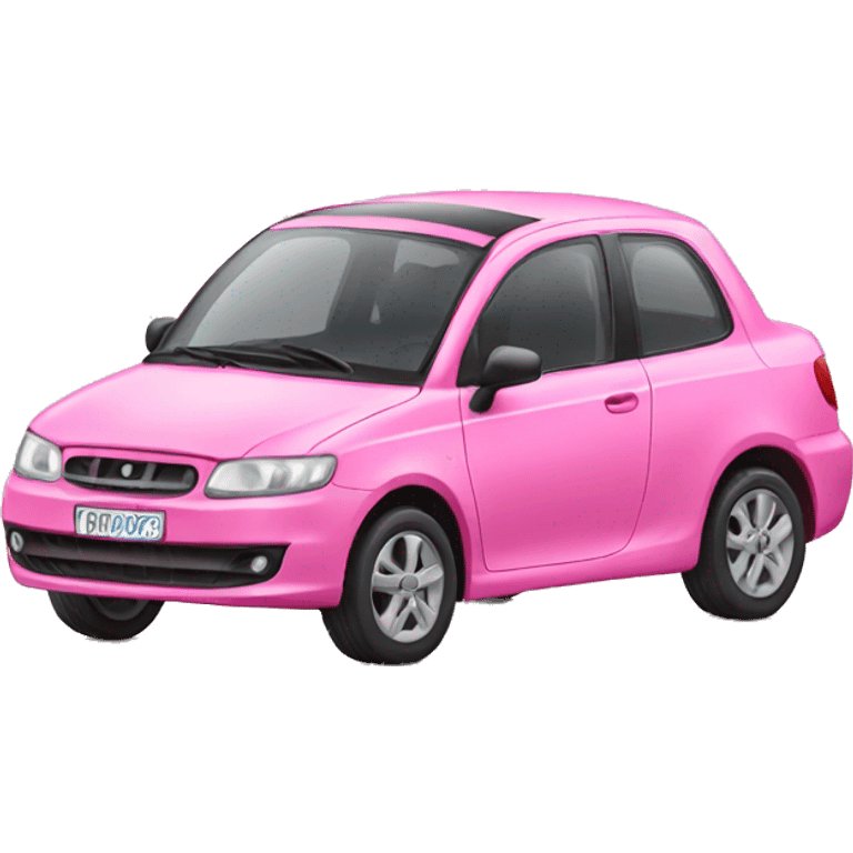 Cute pink car emoji