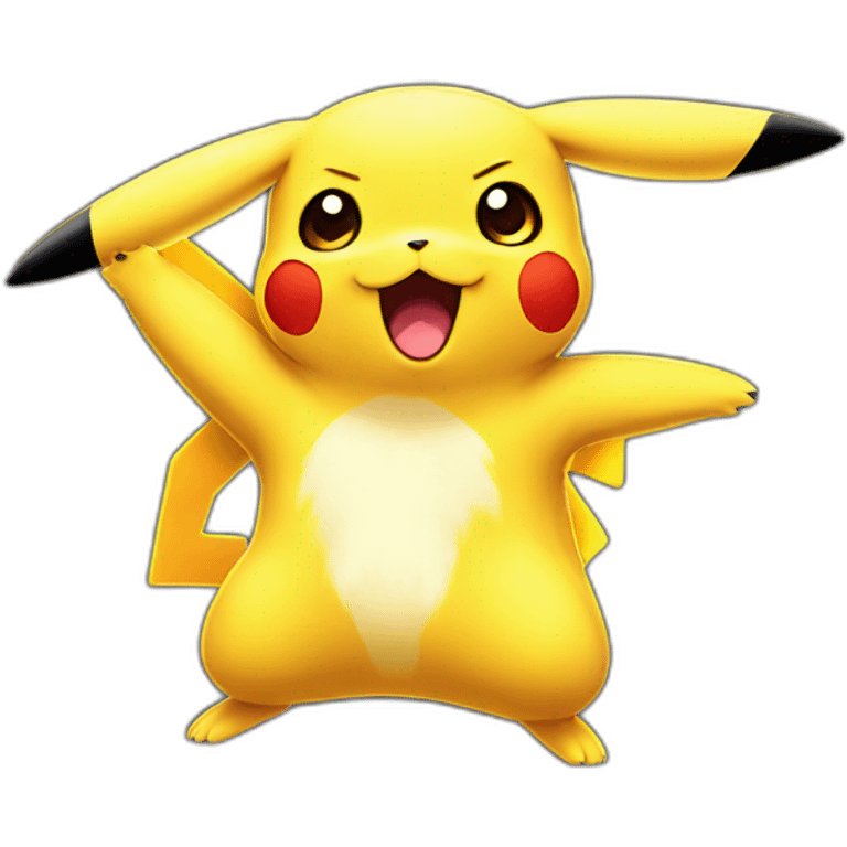 Pikachu qui crache du feu emoji