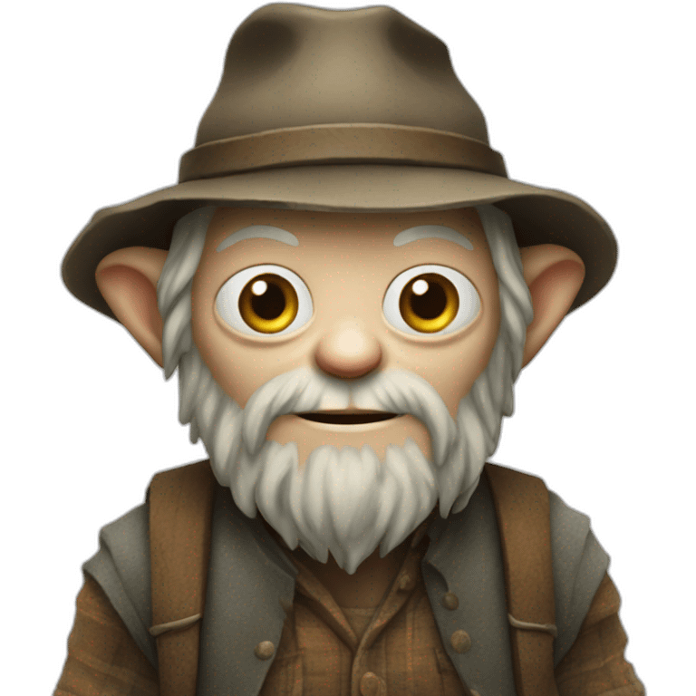 Gollum with a lumberjack beard emoji