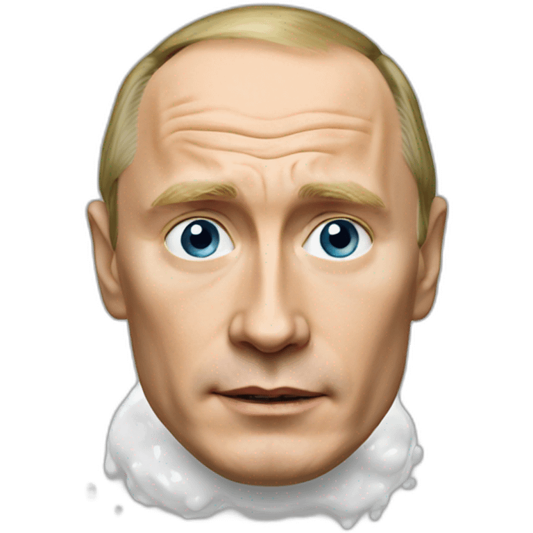 Putin with white glue drops on his face emoji