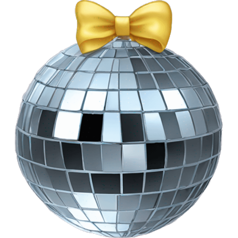 disco ball with bow emoji