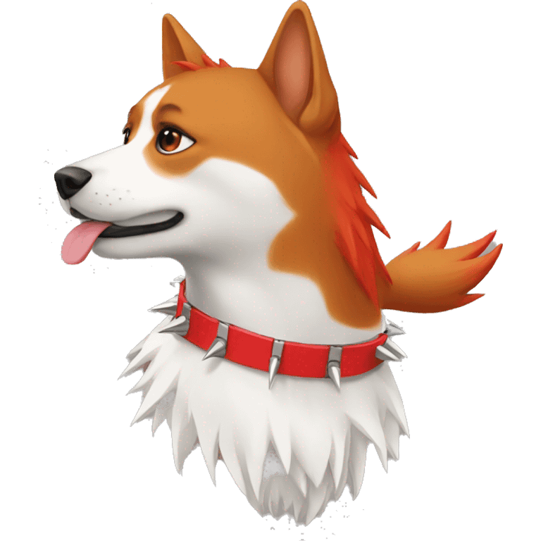 red spiked collar emoji