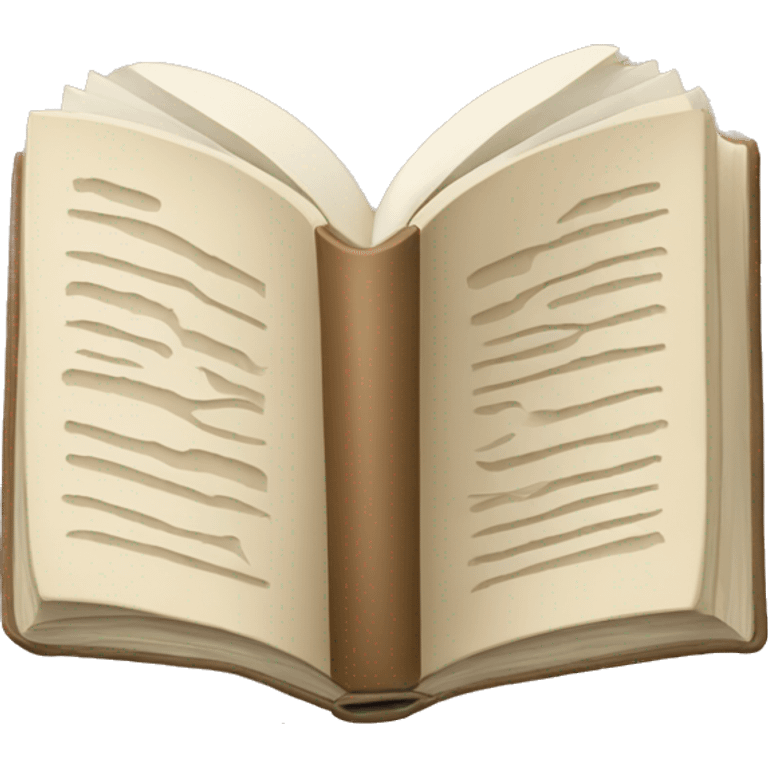 An open, hardcover book, depicted with a beige cover. Commonly used for various content concerning reading, writing, learning, and schooling. emoji