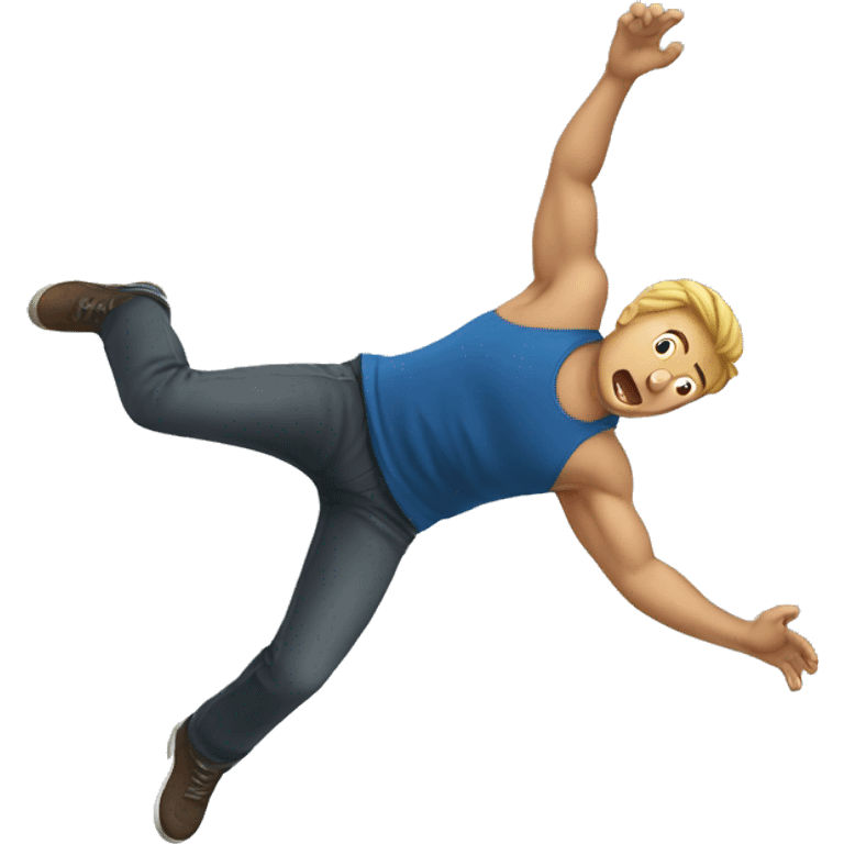 a guy falling emoji