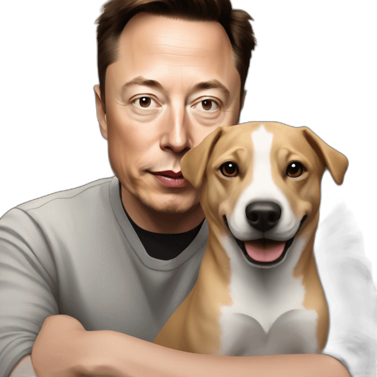  elon musk with dog emoji