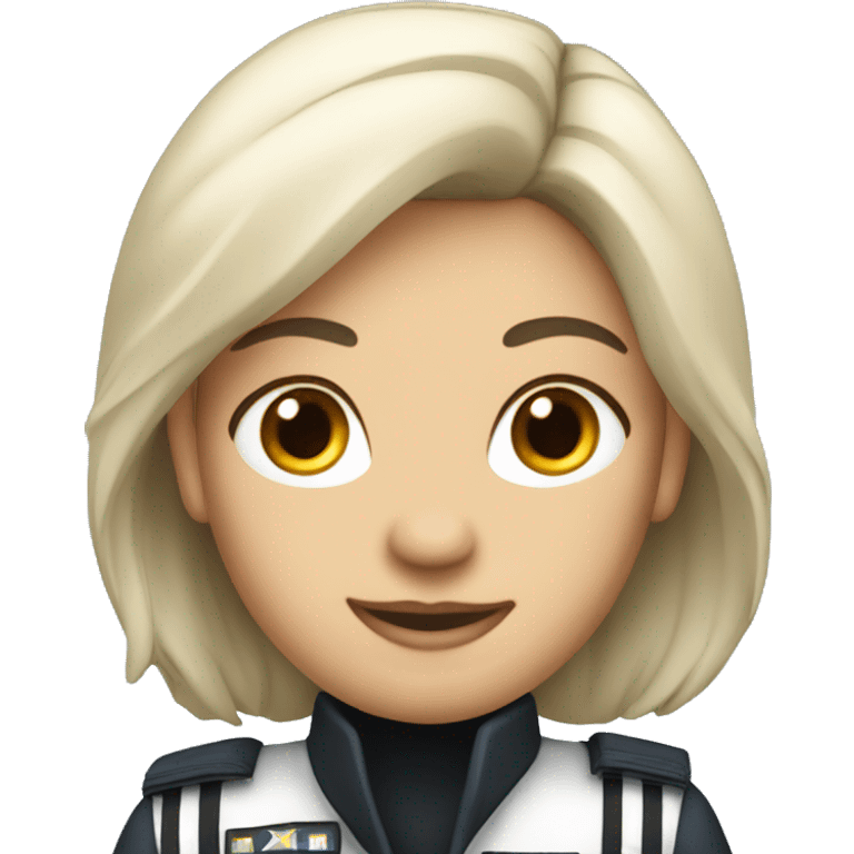 a beautiful white naval helicopter pilot with black hair emoji