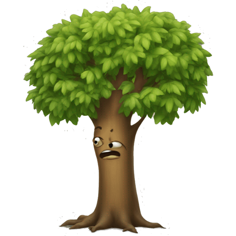 A talking tree emoji