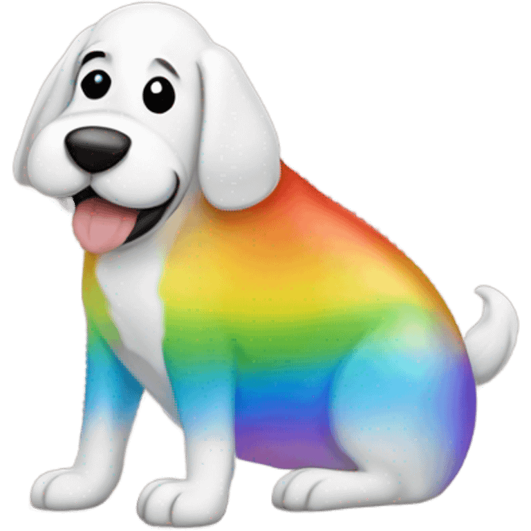 Dog pooping rainbow emoji