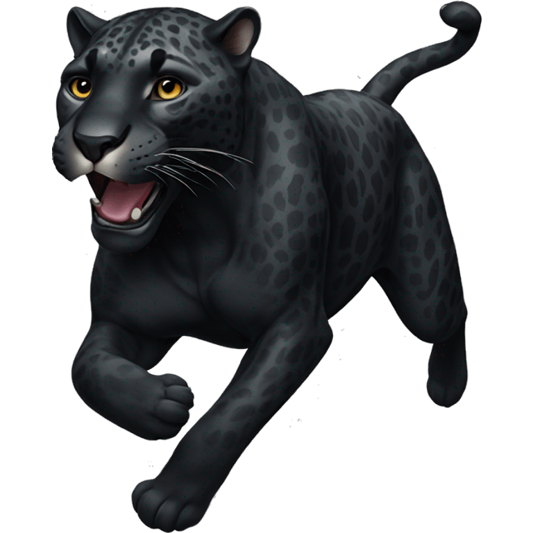 black running jaguar emoji