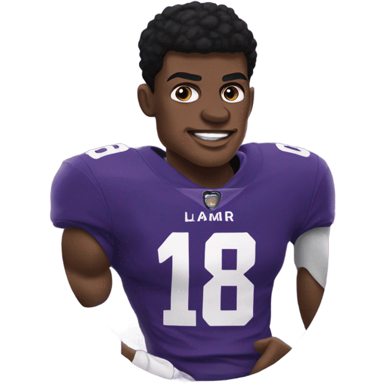 Lamar Jackson in his jersey AT THE CASINO emoji