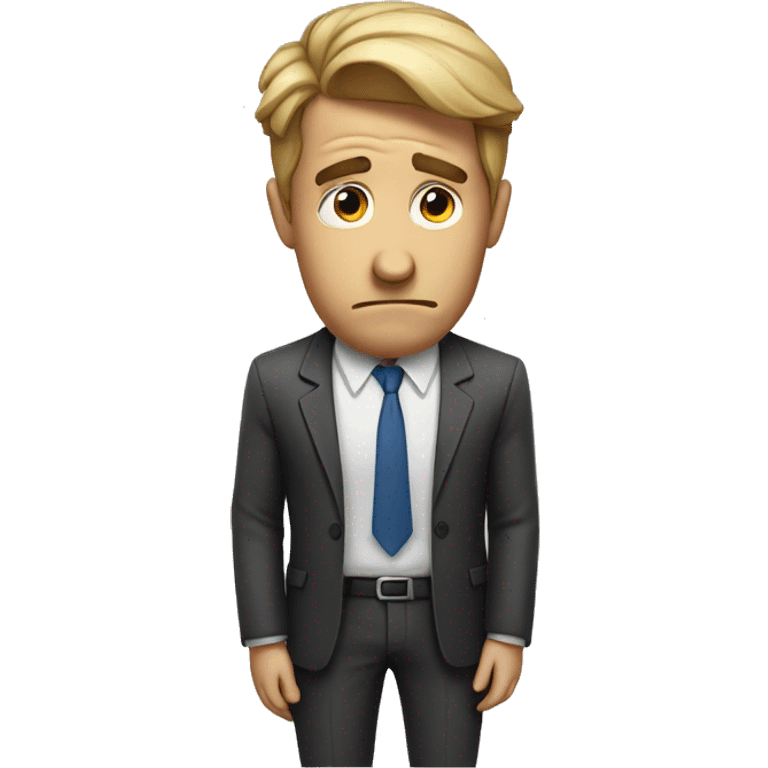 Worried business man emoji