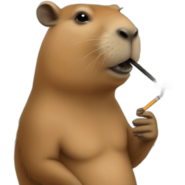 Capybara smoking a cigarette emoji