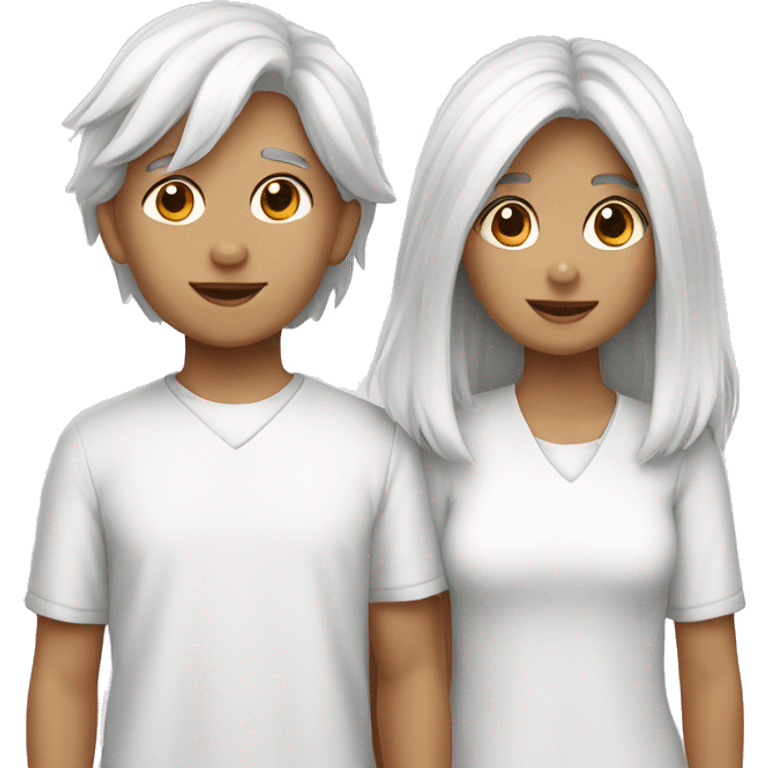 Two Maltese boy and girl emoji