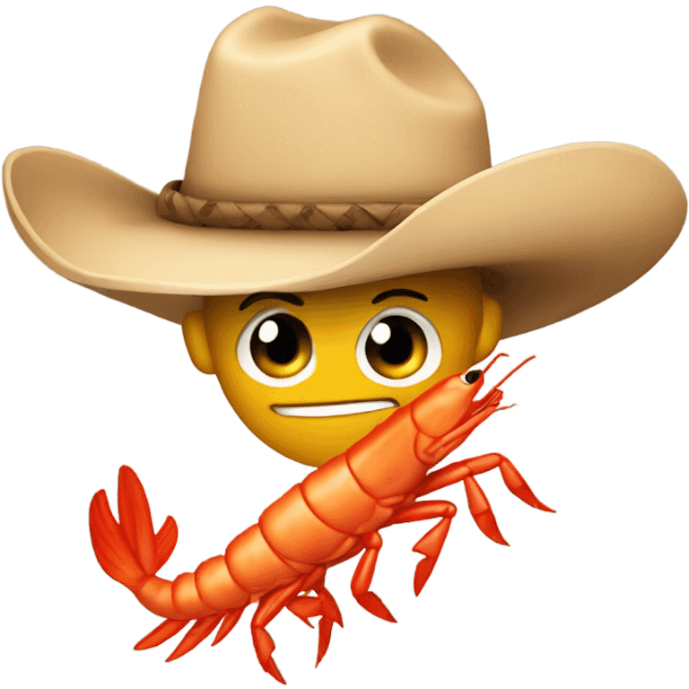 Cowboy shrimp emoji