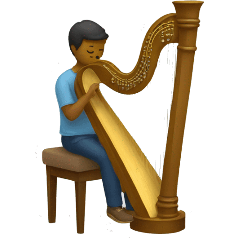 angle playing harp emoji