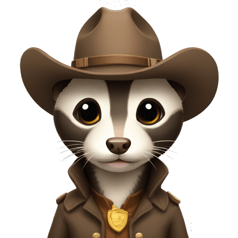 detective Ferret wearing cowboy hat emoji