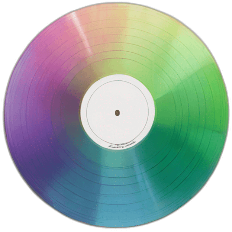  Vinyl record with statistic graph form emoji