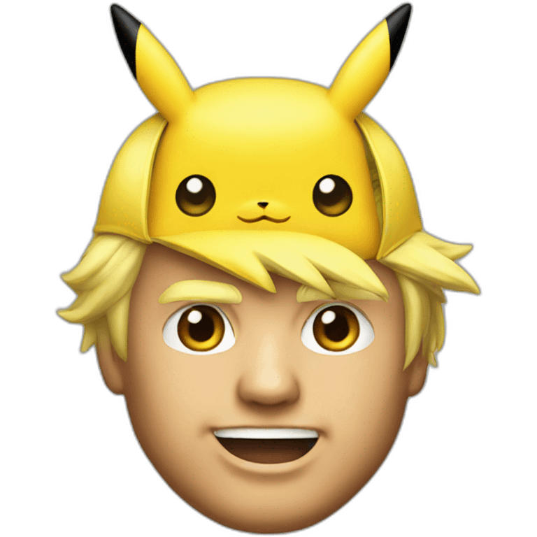 Donald trump as a pikachu emoji