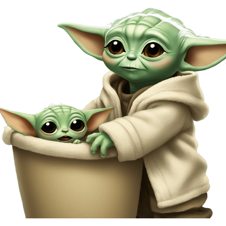 Baby yoda and dogday emoji