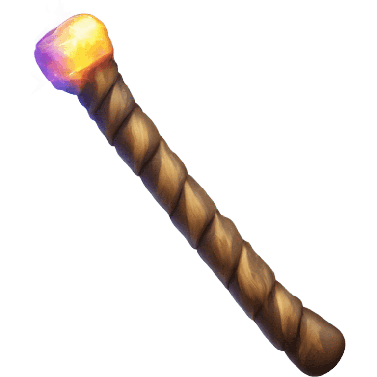 A magic stick with aura fusion emoji