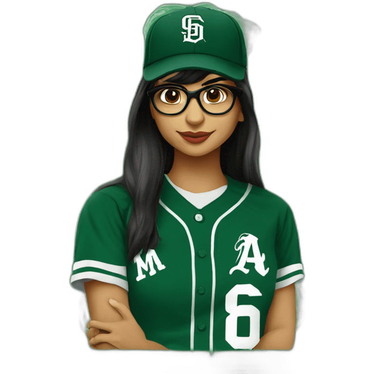 Mia Khalifa slytherin baseball tshirt emoji