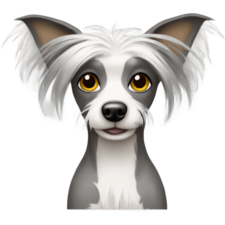 Chinese crested dog wearing a tshirt  emoji