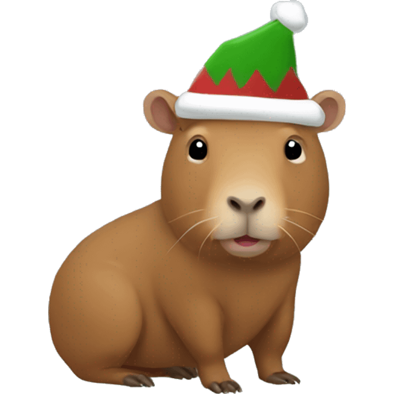 A Christmas capybara  emoji