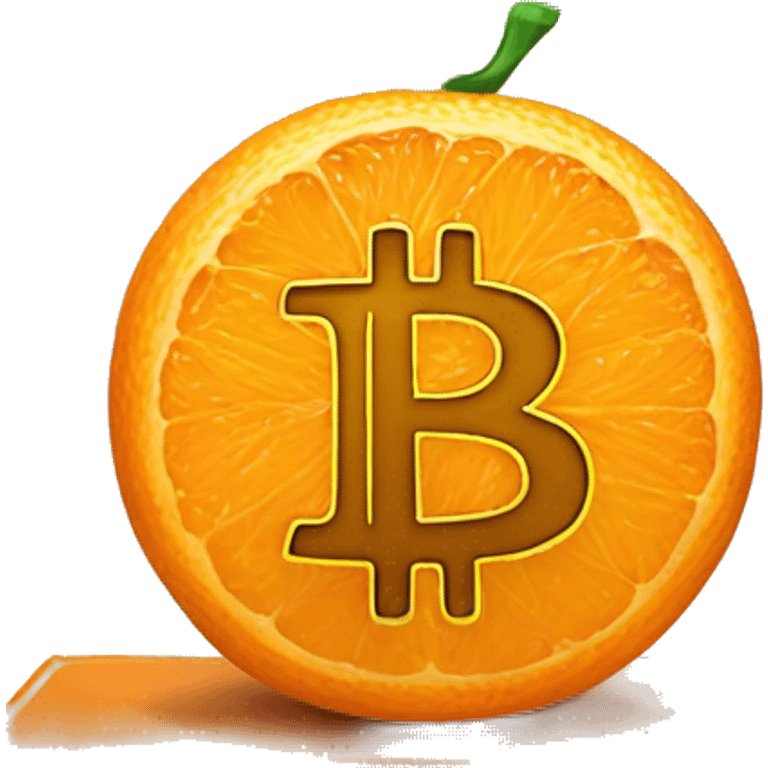 orange book with the word bitcoin on it emoji