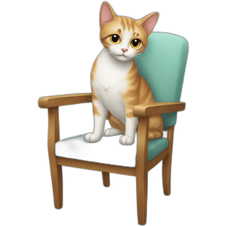 Cat on a chair emoji