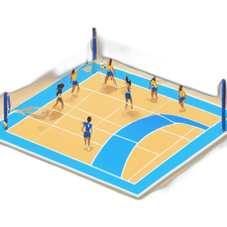 volleyball team on the sand court emoji