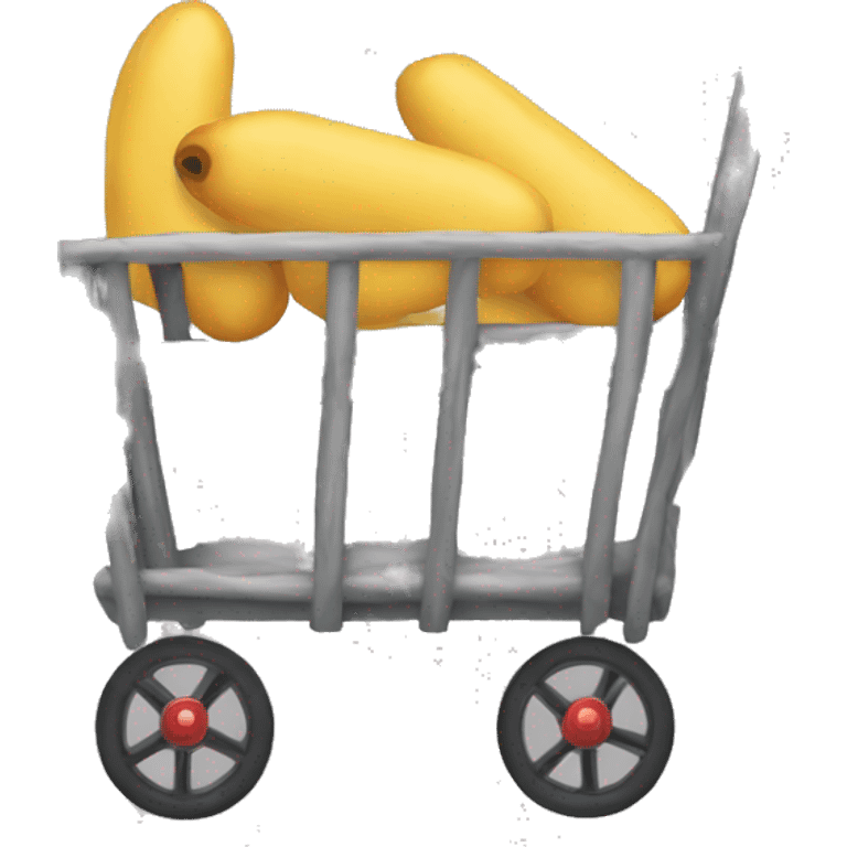 a cart without wheels emoji