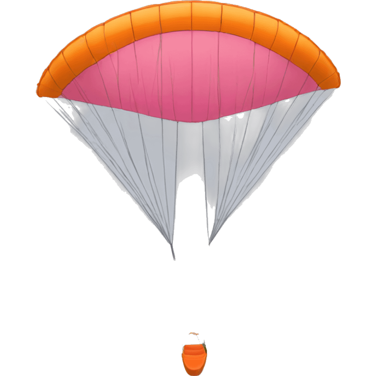 Parapente rose et orange emoji