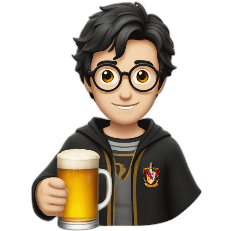 Harry Potter avec une bière emoji