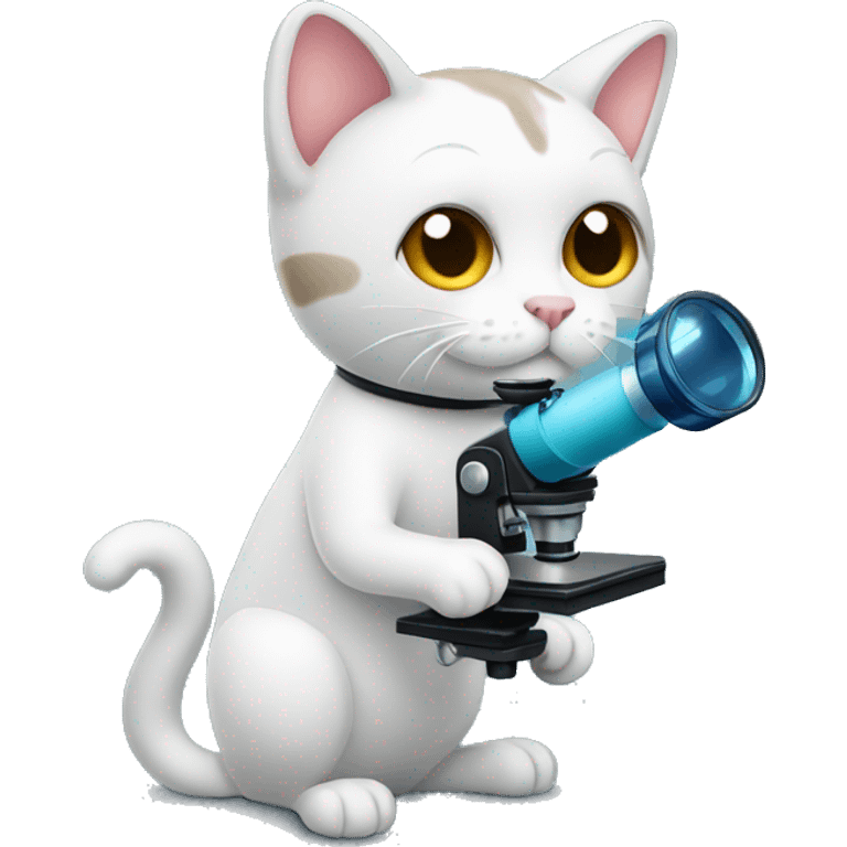 Cat handling microscopio emoji