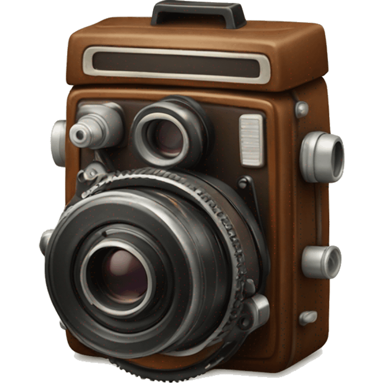 Brown vintage camera emoji