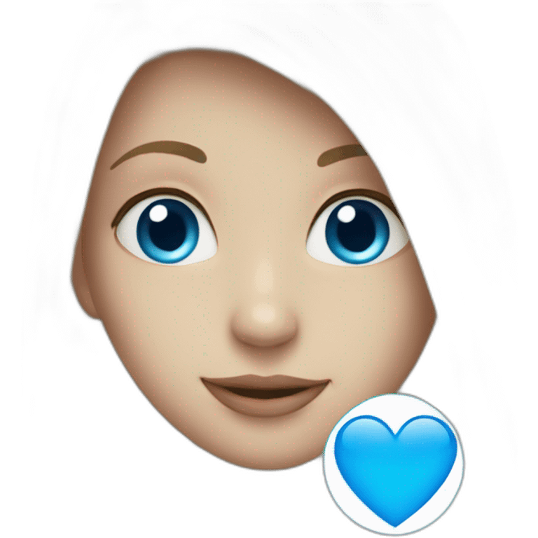 Blue heart with c inside emoji