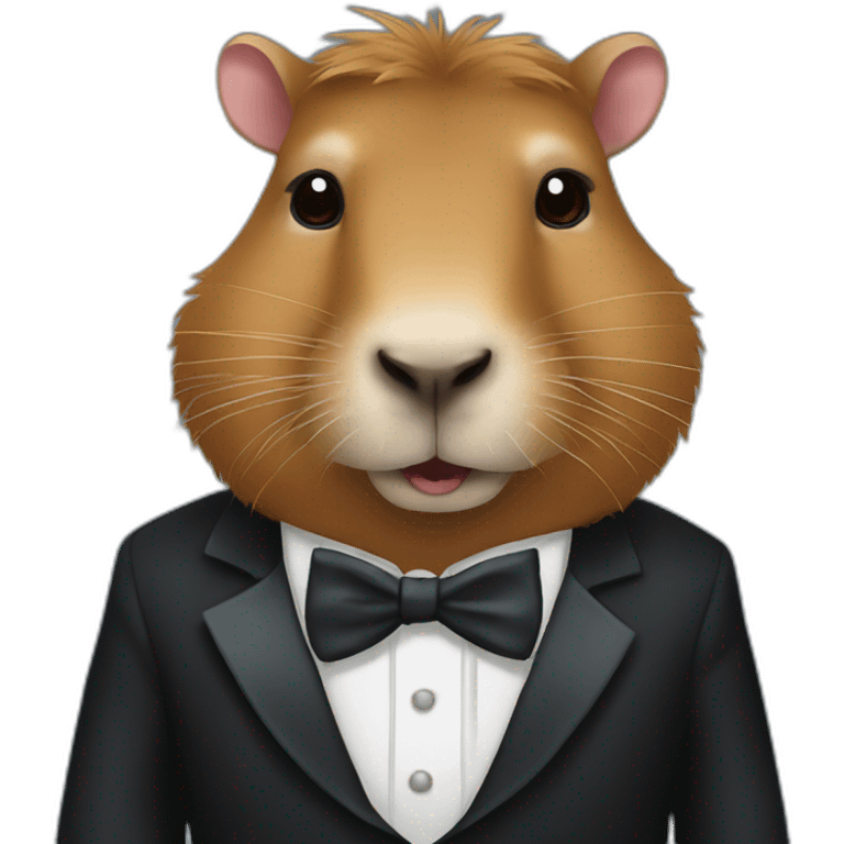 Capybara in a tuxedo emoji