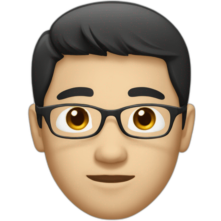 asia-man-black-hair-on-glass emoji