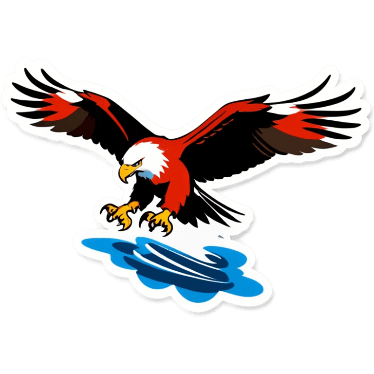 eagle with fish emoji