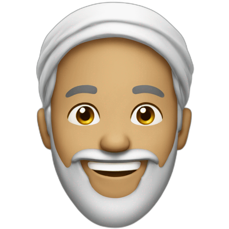 Muslim with beard laughing emoji