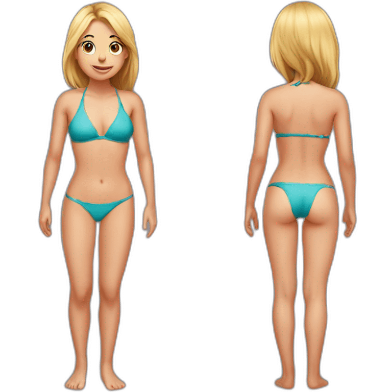 Girl in Bikini and kniesocks emoji