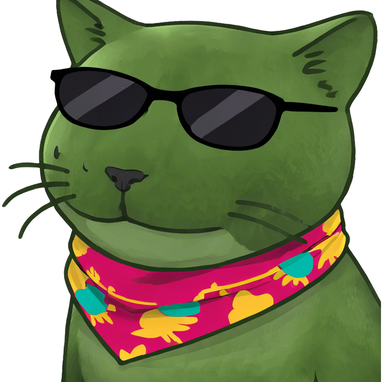 Cat with sunglasses emoji