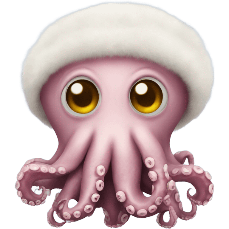 Octopus in a fur coat emoji