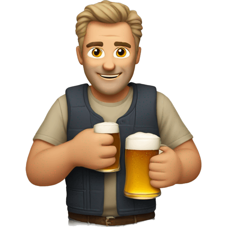 Australian dad with beer emoji