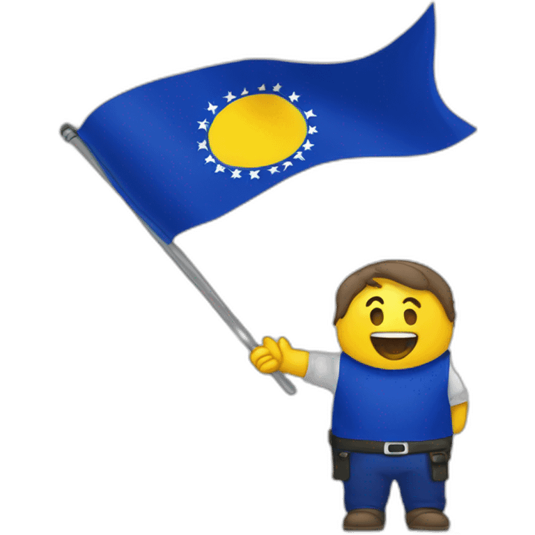 guy waving a flag of Herzeg-Bosnia emoji