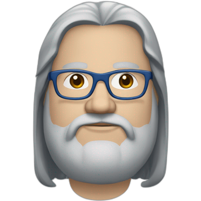 white-40-year-old-fat-man-with-long-black-hair,-brown-eyes,-blue-glasses,-no-beard. emoji