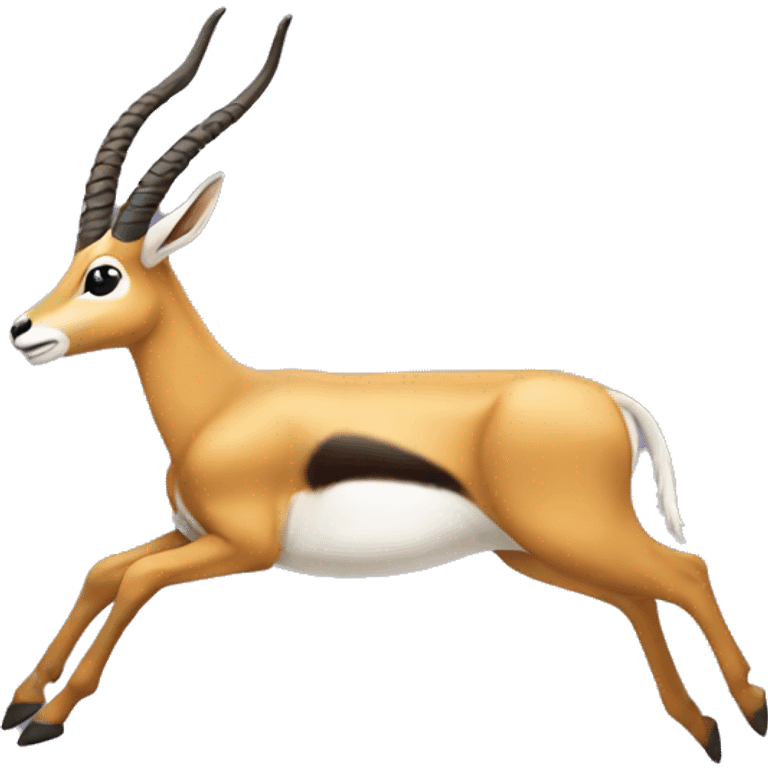 Springbok jumping side view emoji